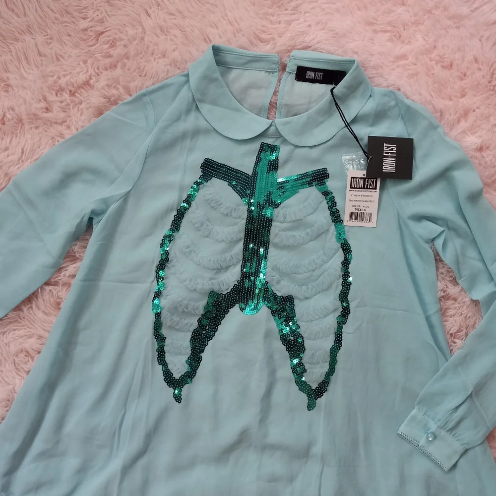 Dead Mermaid NWT Iron Fist babydoll lace dress! Pastel goth/ fairycore! - Picture 13 of 16